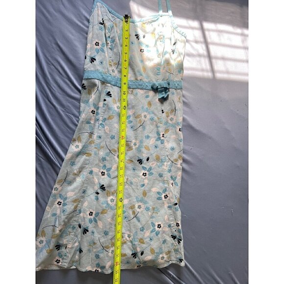 Ann Taylor LOFT Petites Floral Linen-Blend Dress Sleeveless Size 12P summer - Picture 5 of 8